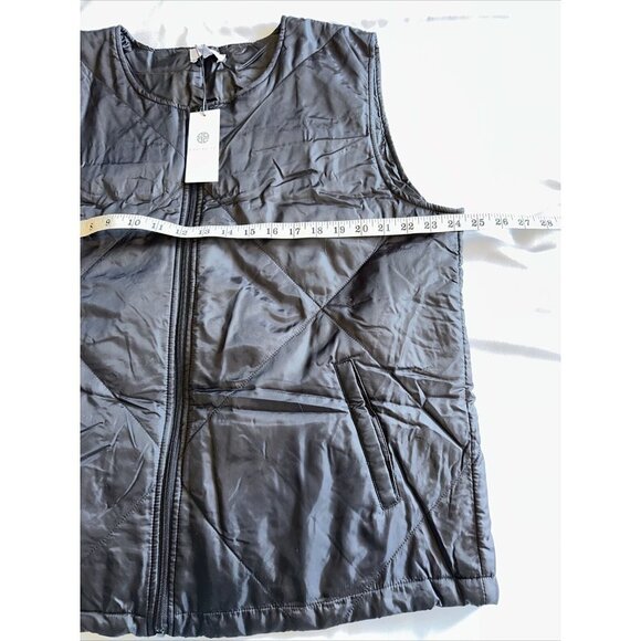 Socialite Quilted Vest FabFitFun Black Lightweight NEW W Tag L/XL - Picture 4 of 5